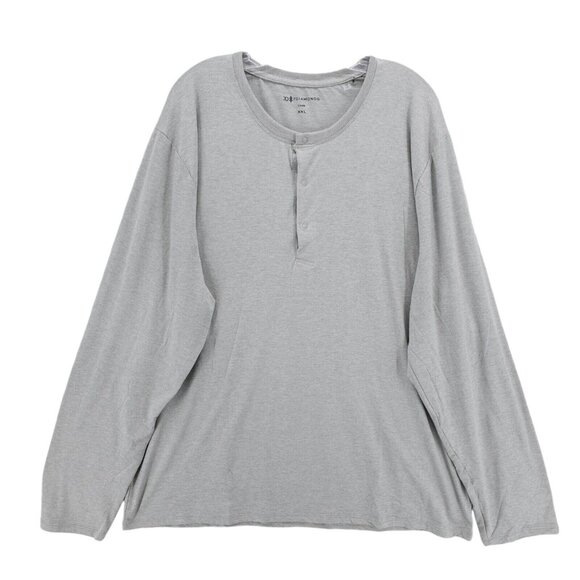 NWOT 7 DIAMONDS Core Long Sleeve Snap Henley Tee Natural Ash Men's Size XXL - Picture 1 of 6